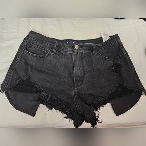 Hollister black denim short
